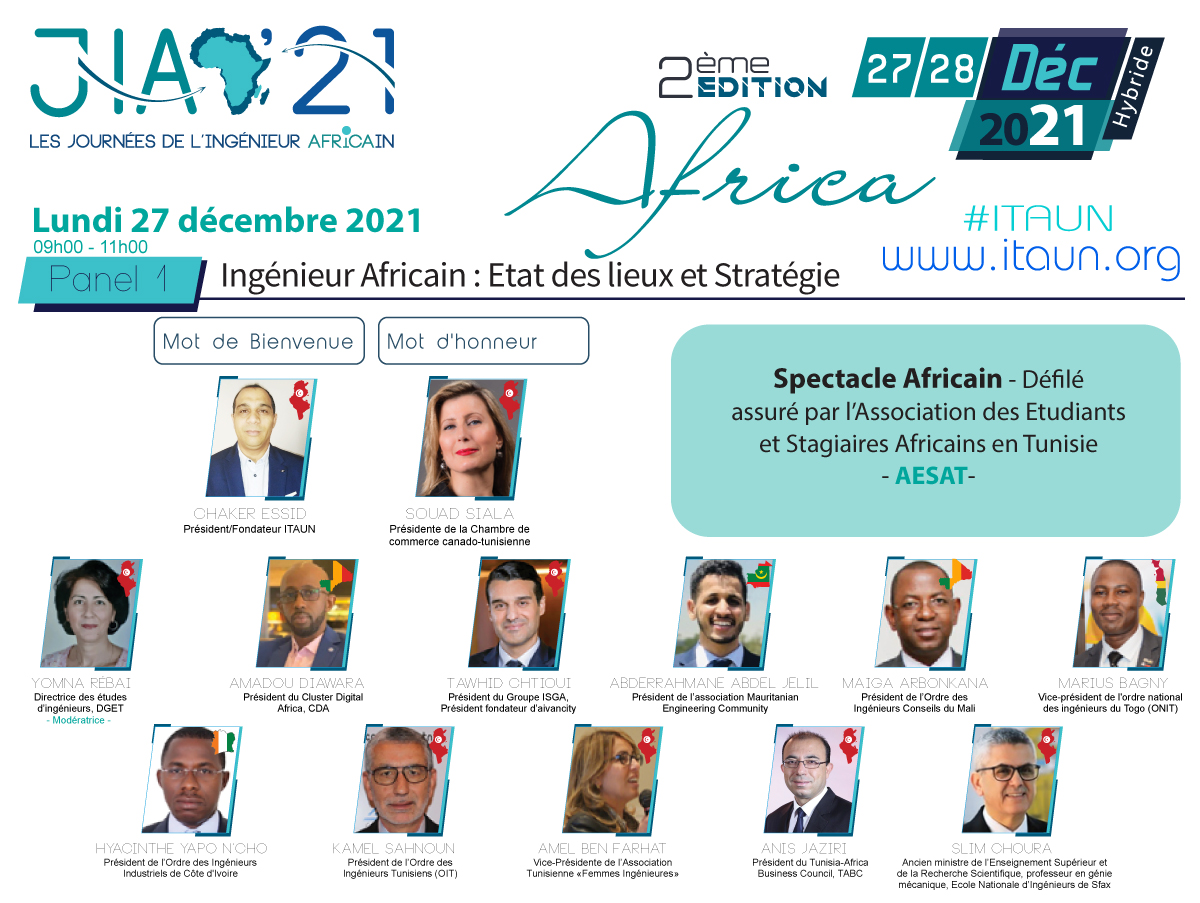 JIA’21 – Panel 1 «Ingénieur Africain – Etat des lieux et Stratégie»